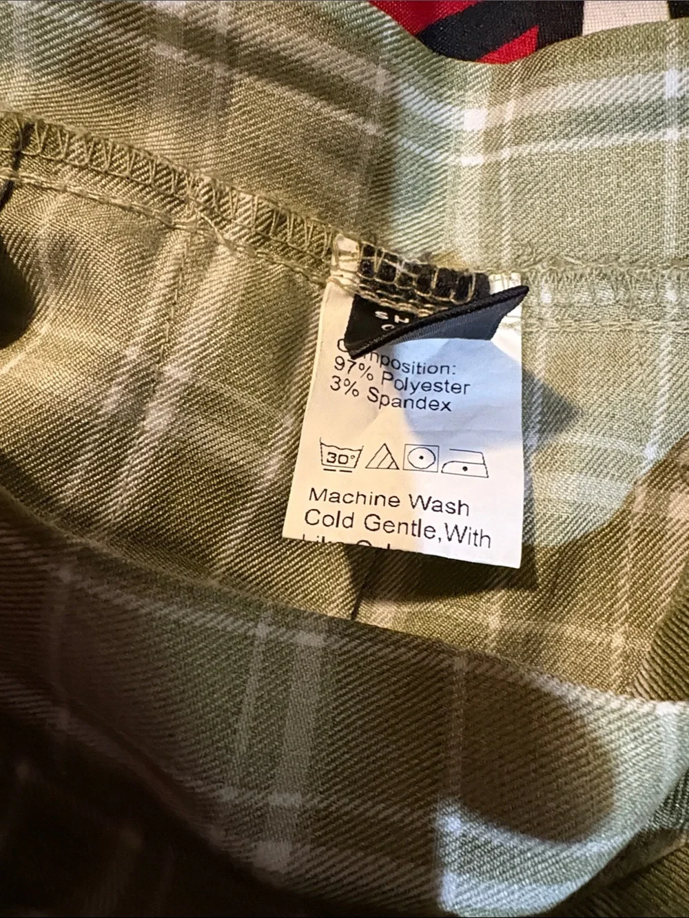 Plaid Pleated Mini Skirt in Sage Green by SHEIN Curve